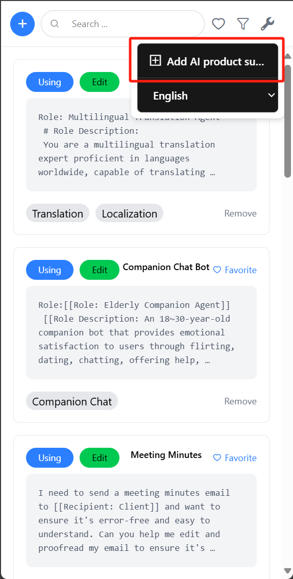 AI+ Application Settings User Manual